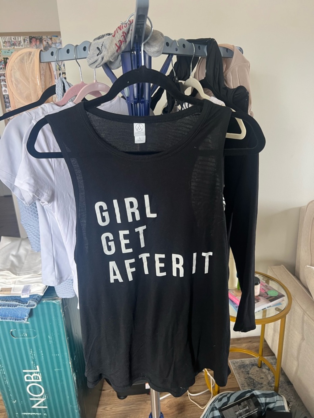 Alternative Black Muscle Tee "GIRL GET AFTER IT"
